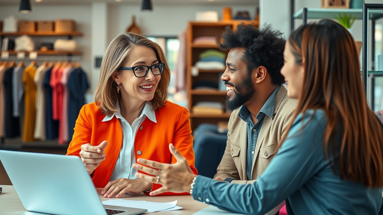Business strategy consultant leading a dynamic business meeting focused on company growth, digital charts, consulting service, strategy consulting firm