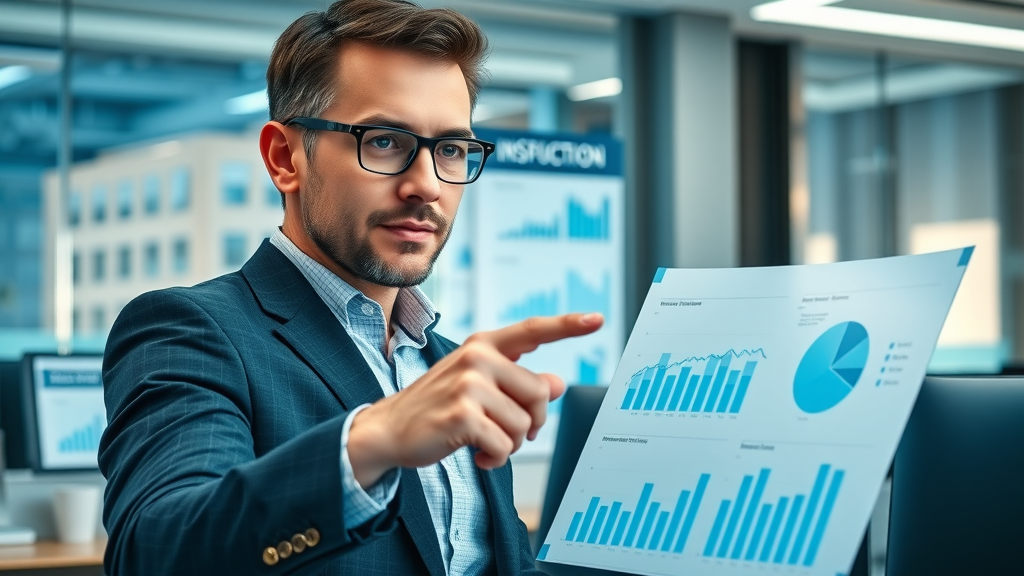 confident entrepreneur analyzing failure statistics with business growth consultant in modern office setting, business growth consultant