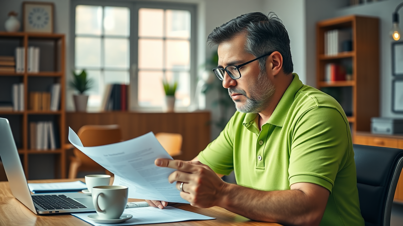 Thoughtful executive considering consultant contract and evaluating benefits and risks, business strategy consultant, consulting firm