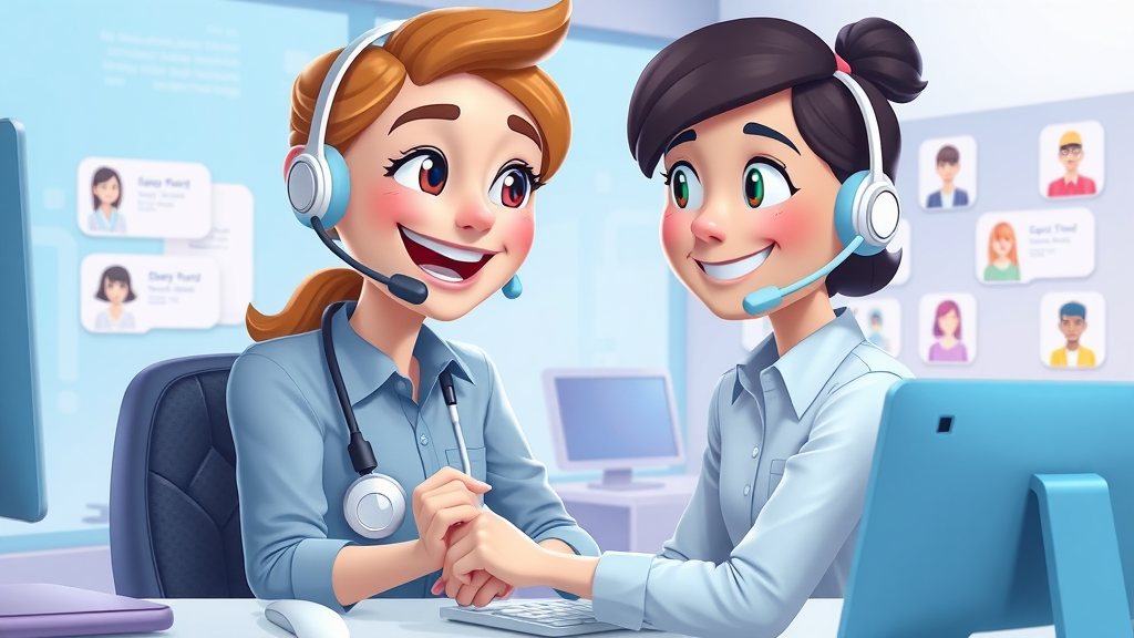 customer service representative using AI chatbot for business growth strategies