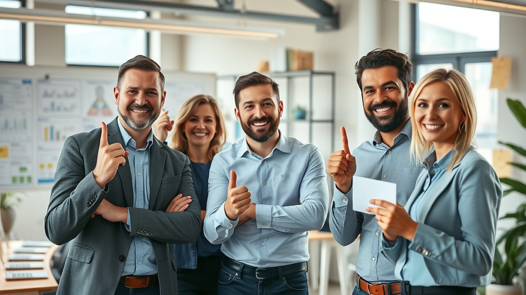 unique value proposition, business idea, business team presenting new idea, creative workspace, teamwork