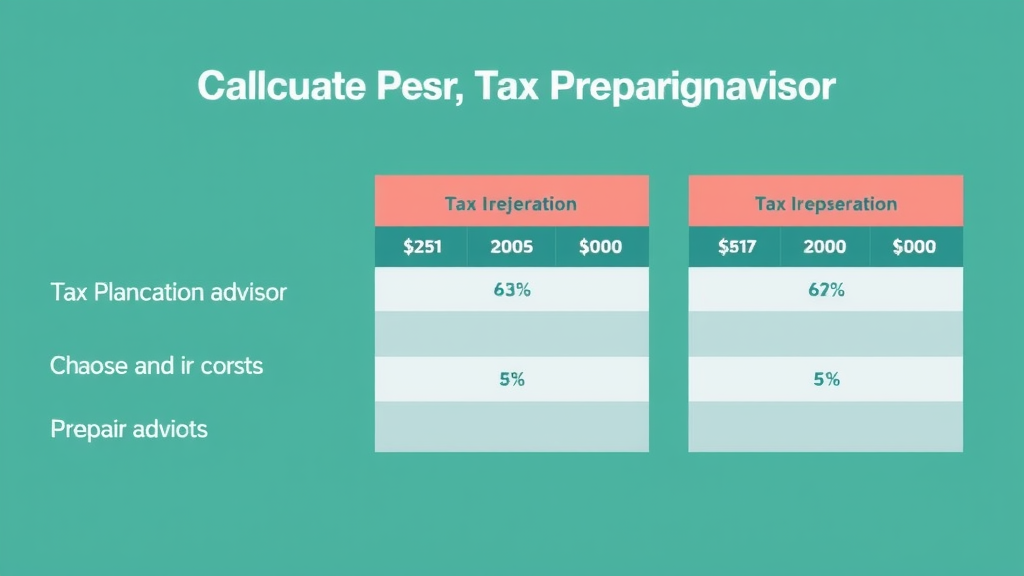 calculating tax planning advisor fees and tax preparation costs