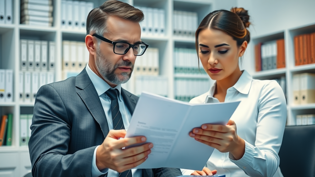 Professional tax advisor reviewing documents with business owner, discussing advanced tax planning strategies.